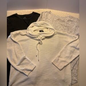 Bobbie Brooks, Old Navy, Jones NY sweatshirt set. Size Large. White & Gray
